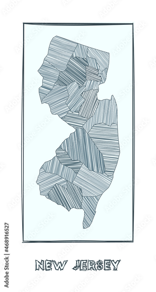 Sketch map of New Jersey Grayscale - 1000 F 468916527 MA2QyA4yGu0sZmgUWn6yn3katchSbVXJ 