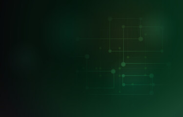 Poster - Dark Digital Network Connection Technology Abstract Vector Background