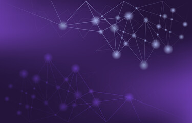 Poster - Digital Network Connection Internet Technology Abstract Vector Background