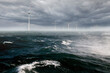 Sturm und Offshore-Windkraftanlage