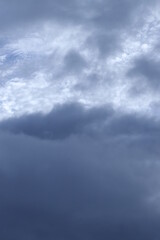 beautiful white fluffy clouds on a deep blue sky