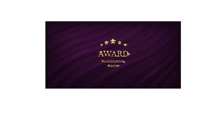 Wall Mural - award wreath, gold winner prize vector illustration. nomination design template with circle laurel w