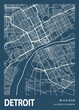 Detroit - United States Blueprint City Map