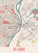 St Louis - United States Chalk City Map