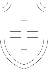 Wall Mural - hospital icon shield and secure