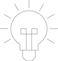 education icon light bulb and illumination