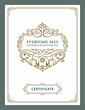 © Extezy - Vintage restaurant or cafe menu cover template. Frame label illustration design
