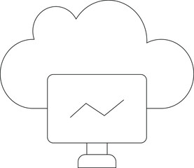 Poster - cloud computing icon server and hosting