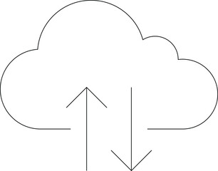 Poster - cloud computing icon transfer and internet