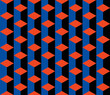 Decorative pattern for the background, tile,textiles, socks. It is assembled from modular parts. Vector. Seamless.