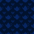 Decorative pattern for the background, tile and textiles. It is assembled from modular parts. Vector. Seamless.