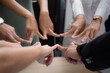 © N_studio - Hands of group team business people harmony together at the office, teamwork and successful, partnership and agreement, community and communication, trust of colleague, business concept.