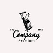 © N_A_Z - Service Repairman with Wrench Classic Logo Vector Icon Illustration
