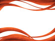 赤い帯状のウェーブ上下背景素材イラスト手描き水彩風