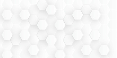 Wall Mural - hexagon concept design abstract technology background vector EPS, Abstract white hexagon concept background, soft white background.
