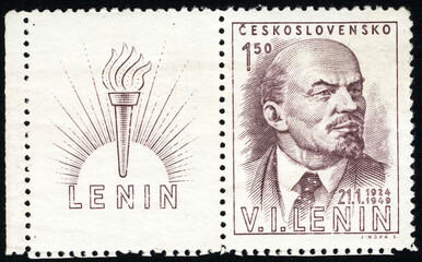 Postage stamps of the Czechoslovakia. Stamp printed in the Czechoslovakia. Stamp printed by Czechoslovakia.