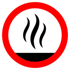 Sticker - Hot surface warning sign