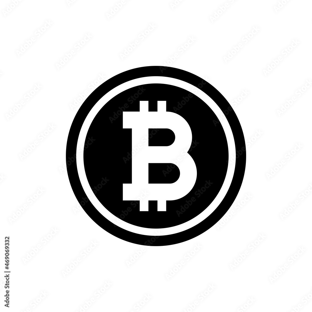 Bitcoin currency icon, Financial digital money sign, Cryptocurrency logo, Banking and blockchain concept, Vector illustration