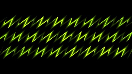 Poster - Abstract flow of energy shown by pixelated running zigzag lines, seamless loop. Motion. Electric impulses in curved lines with sharp angles.