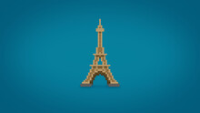 Pixel 8 Bit Eiffel Tower Wallpaper - High Res 4k Background