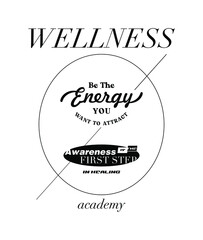 Fototapete - slogan print design about wellness and healing  