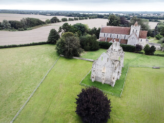 Wall Mural - aerial image of a the village boxgrove