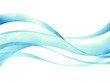 青い帯状のウェーブ中央背景素材イラスト手描き水彩風