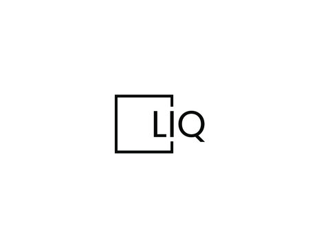 LIQ letter initial logo design vector illustration