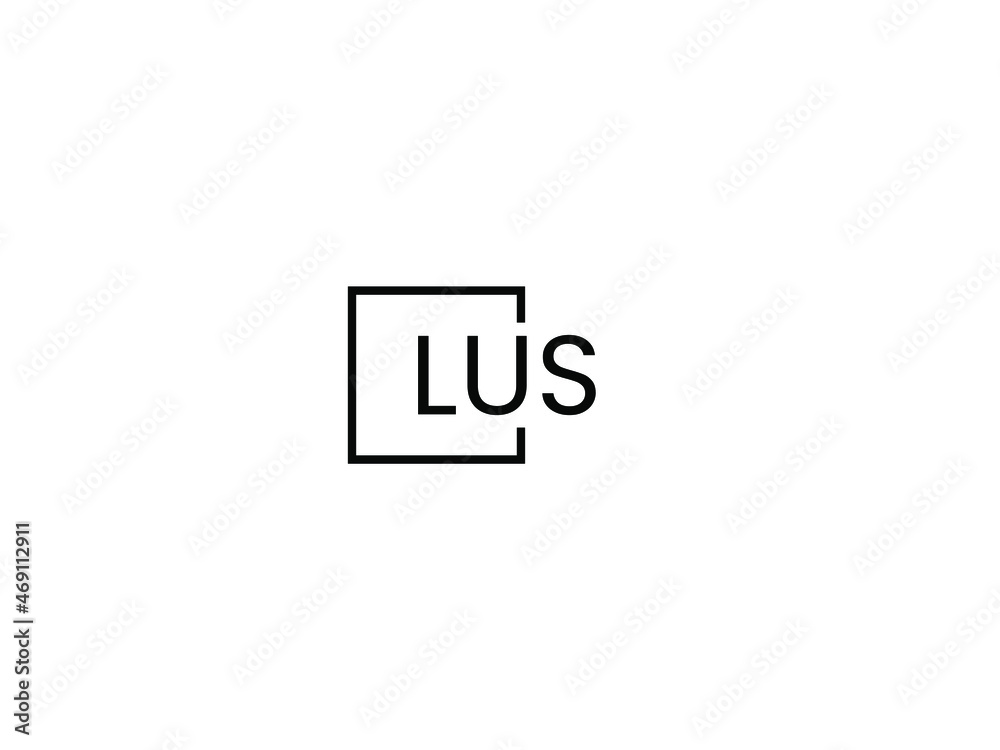 LUS letter initial logo design vector illustration