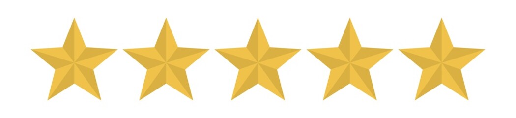 Wall Mural - 5 stars icon. five star sign, rating symbol. vector illustration