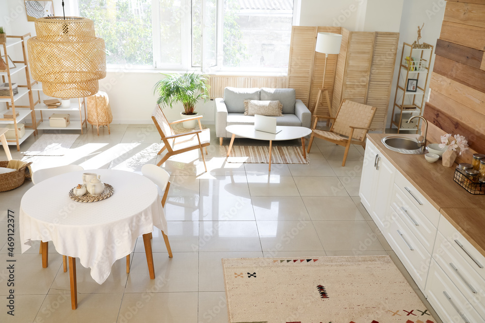 Studio apartment with contemporary kitchen