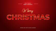 Merry Christmas Text Effect Editable Modern Style Color
