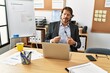 © Krakenimages.com - Middle age caucasian man call center agent having video call at office