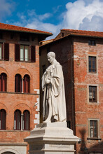 Francesco Burlamacchi, Chief Of The Old Republic Of Lucca Against Medici Florence In Renaissance Age. Monument Erected In 1863 In The City Historic Center