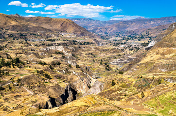 Wall Mural - Scenery of the Colca Canyon in Peru, one of the deepest canyons in the world