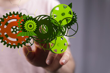Poster - Green Technology Symbol 3d concept.