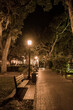 © BradleyWarren - Empty Garden path in the city park at night