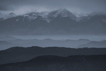 Wall Mural - layers of Fog on the Sangre