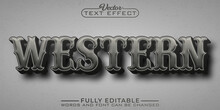 Vintage Western Editable Text Effect Template