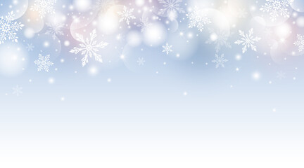 christmas and winter banner design of snowflake with light vector illustration