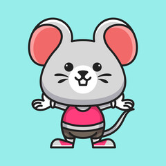 CUTE MOUSE MASCOT LOGO