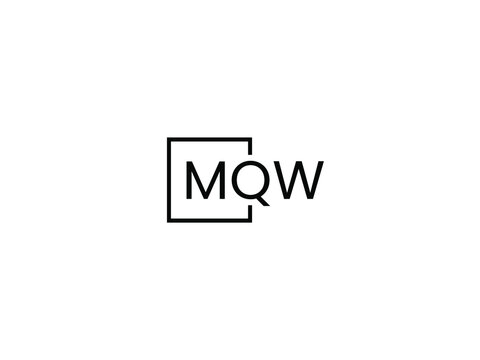 MQW Letter Initial Logo Design Vector Illustration