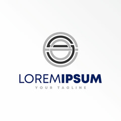 Poster - Letter or word ESA font in circle image graphic icon logo design abstract concept vector stock. Can be used as a symbol related to initial or wordmark.