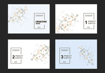 Poster - Round style symbol construction form. Cover network polygonal element. Vector texture design