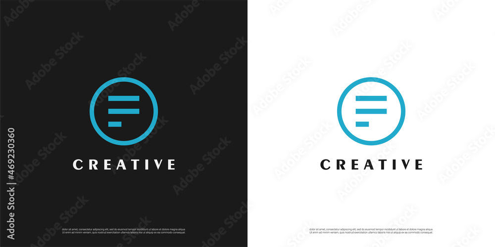 Letter F logo icon modern design template elements Stock Vector | Adobe ...