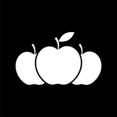 Wall Mural - Apple icon isolated on dark background