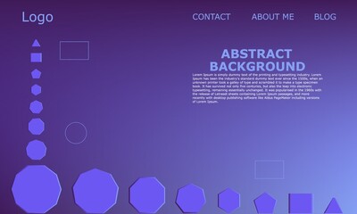 Fototapete - web design vector of flat navy gradient shapes background
