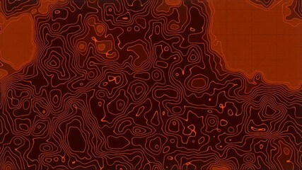 Leinwandbilder - Wavy geometric lines on a sheet of cardboard. 3d rendering loop animation HD