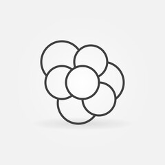 Poster - Molecule vector concept icon in thin line style