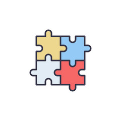 Poster - Puzzle vector concept modern icon or logo